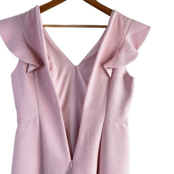 Gal Meets Glam Laurie Flutter Sleeve Mini Dress in Pink, Size 2 - Picture 15 of 16